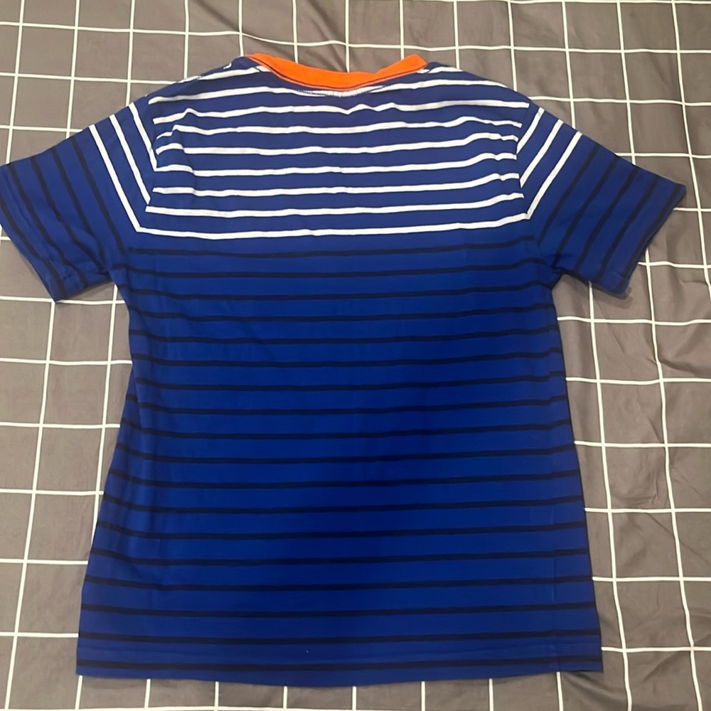 Polo Boys stripped Tee. Size S (8). Royal/ Orange/ white /Navy.